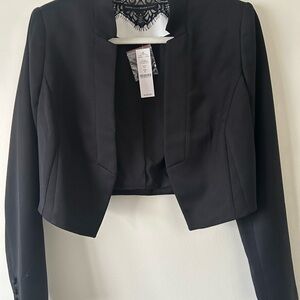 White House Black Market Cropped Black Blazer